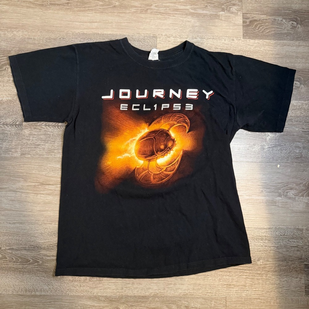 Journey Eclipse 2011 North American Tour Band T-Shirt Black Mens Medium Anvil